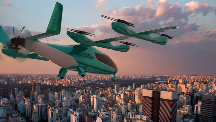 Eve capta US$ 230 milhões para garantir caixa até certificar seu eVTOL em 2027