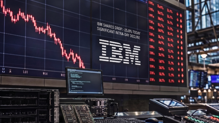 ‘Falhamos,’ diz CEO da IBM. Ação desaba 25%
