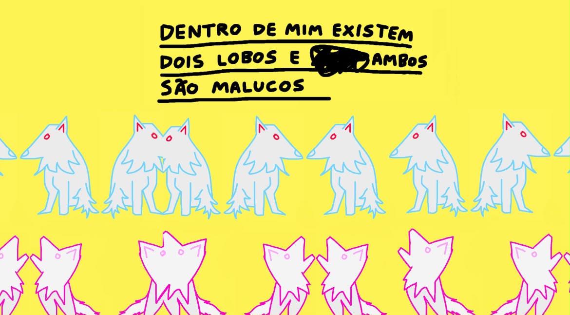 Dentro de mim existem dois lobos — by Pedro Vinicio