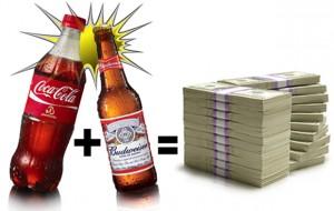 Melhor fusão para InBev seria a Coca-Cola, diz banco 1 coca + bud