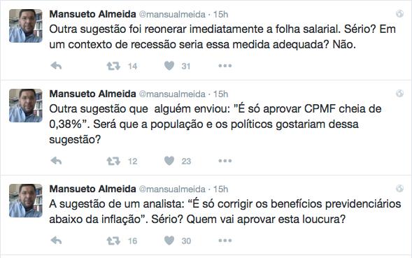 Mansueto, no Twitter, defende 'o ajuste possível' 1 9798 2941c81a 2dc7 0000 0000 7d2b823ead97